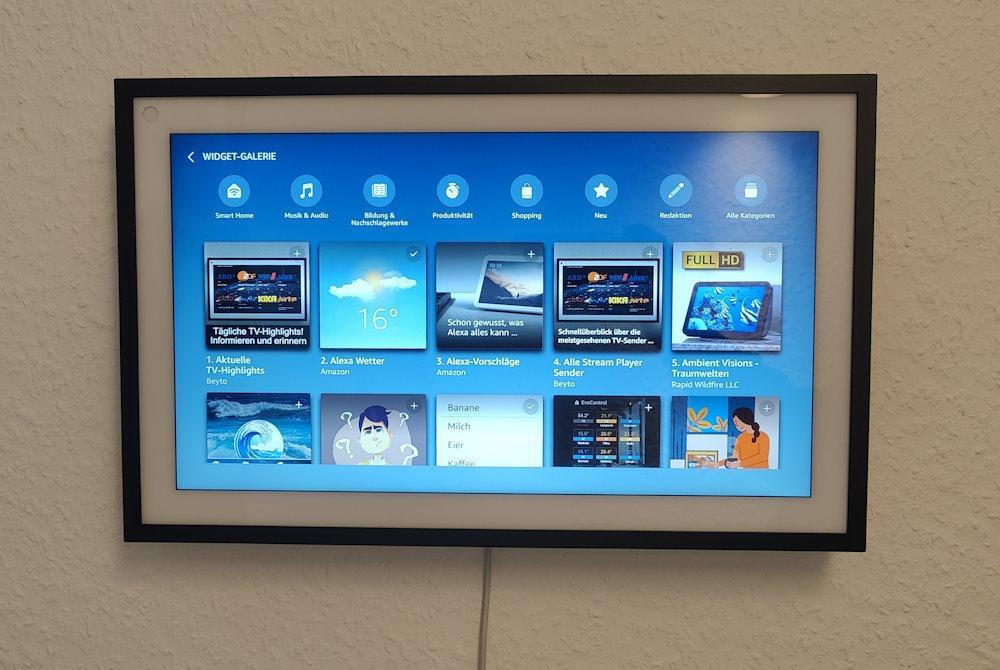 Amazon Echo Show 15 Anpassung der Widgets