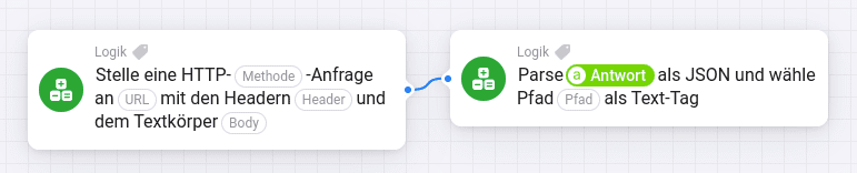 Homey Flows können auch HTTP-Requests senden und JSON parsen