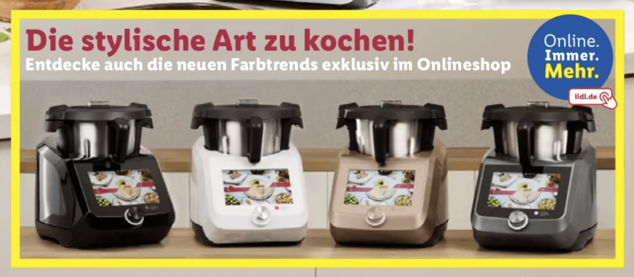 Die verschiedenen Farben der Monsieur Cuisine Modelle.