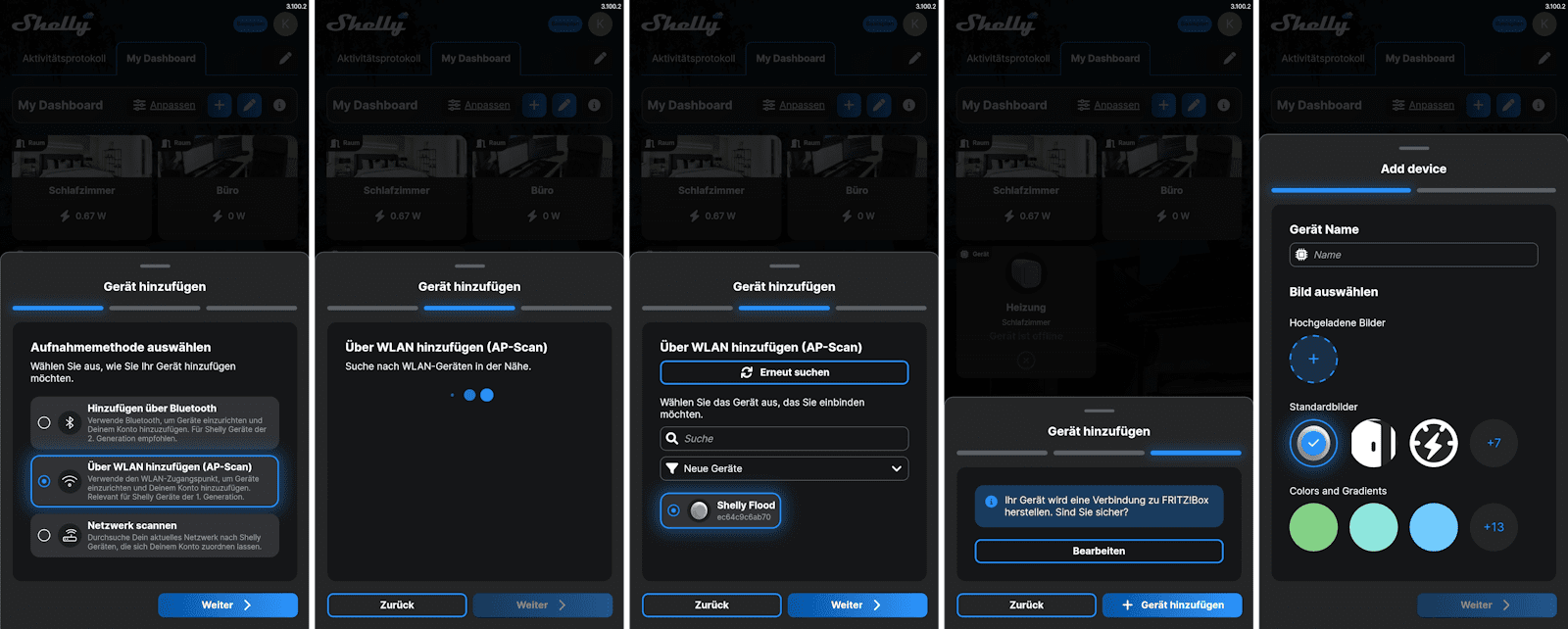 Shelly Flood einrichten: Mit der Shelly-App ganz einfach