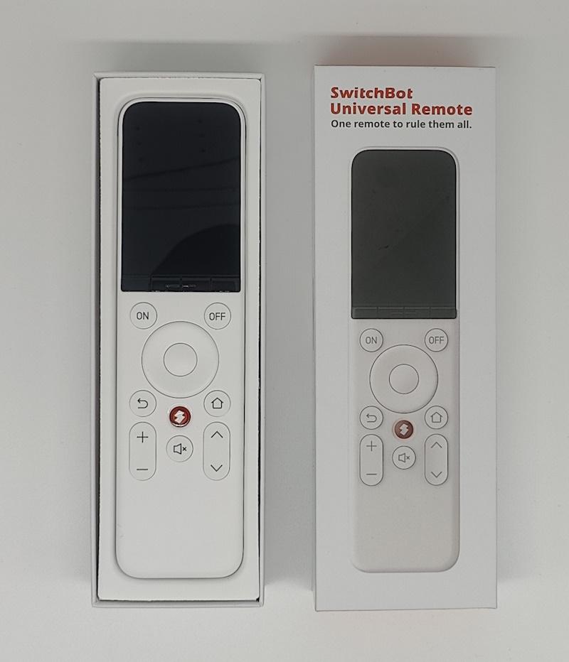 Die Verpackung der SwitchBot Universalfernbedienung.