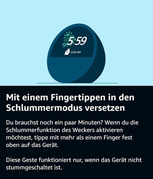 Amazon Echo Spot 2024 Schlummermodus