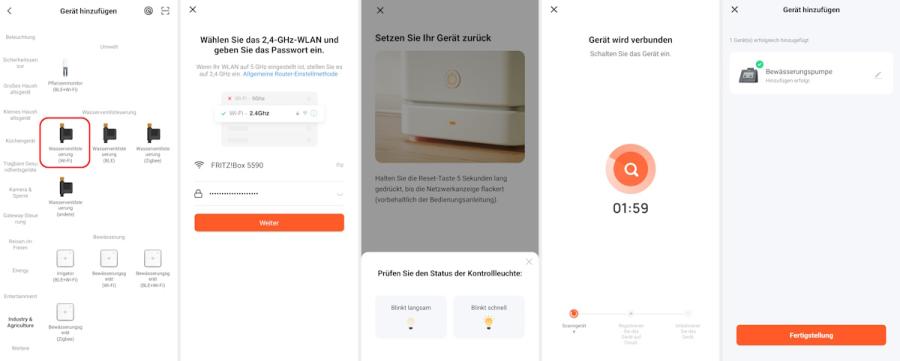 So wird das Gerät in der Tuya-App angelernt.