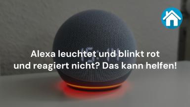 Alexa leuchtet und blinkt rot und reagiert nicht: Warum?