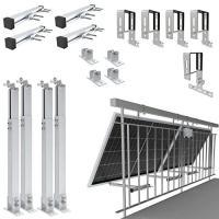 NuaSol - Balkonkraftwerkhalterung Geländer Befestigung für 2 Solarmodule