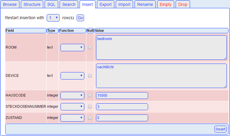 Mit diesen Werten wird eine neue Reihe erstellt.