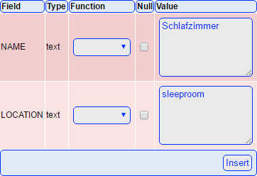 So wird der Raum 'Schlafzimmer' mit dem Key 'sleeproom' angelegt.