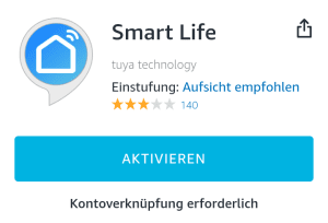 Aktiviere den Smart Life Skill in der Alexa-App.